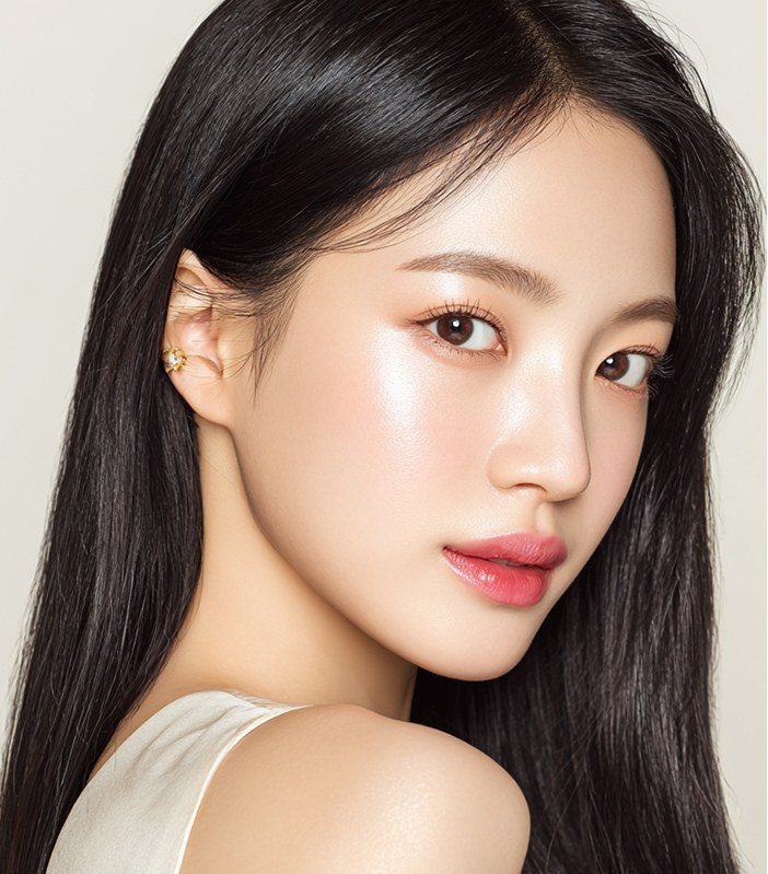 여성 모델 얼굴 클로즈업