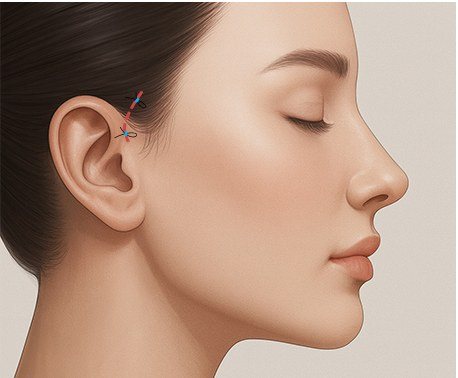 미니거상 수술방법 3단계 봉합 일러스트
