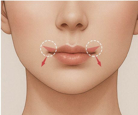 입꼬리 주변 절개 디자인 일러스트