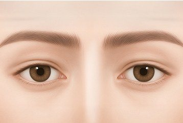 안검하수 미교정 눈 일러스트